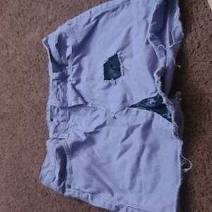 Purple jean mini skirt